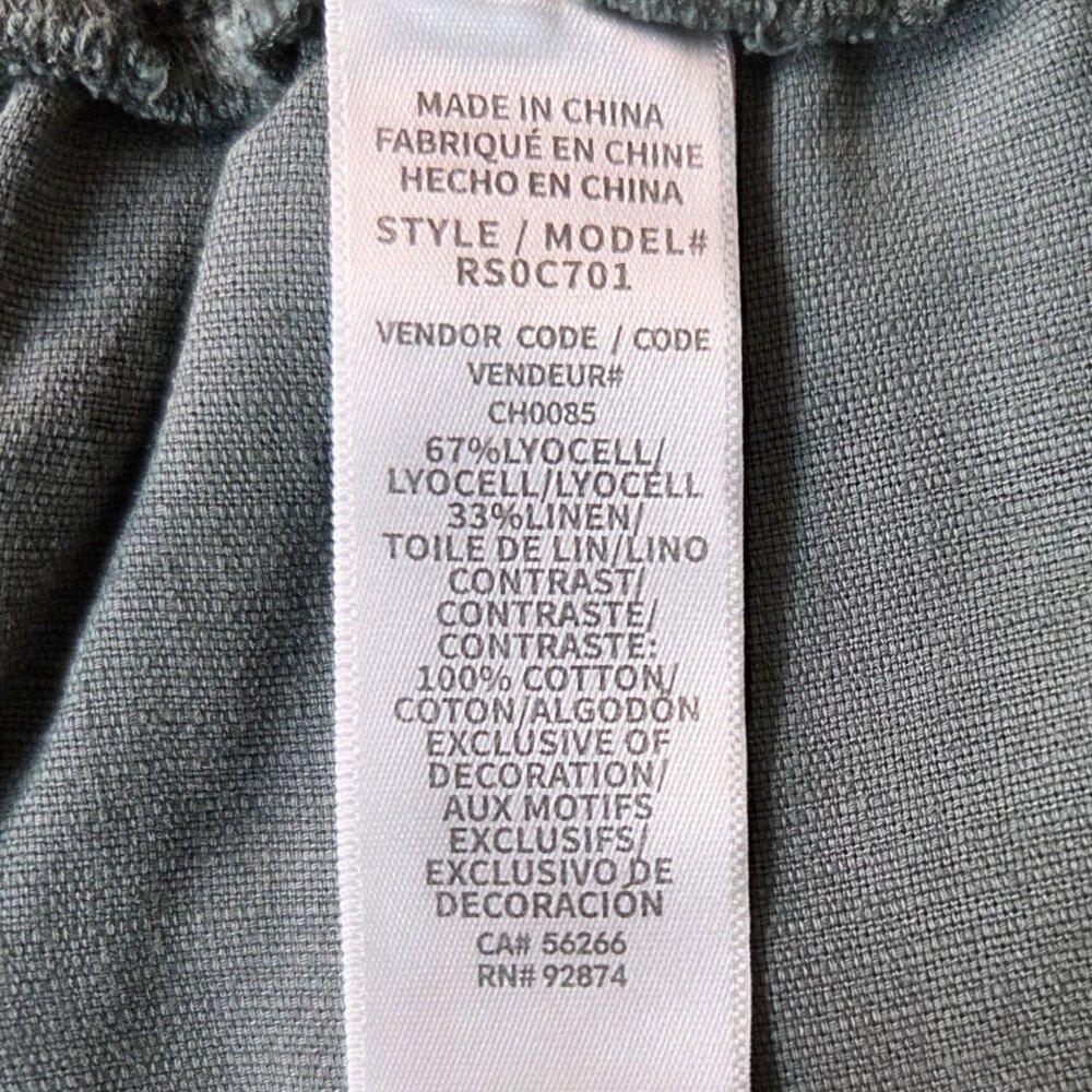 Splendid Gray Camo Jogger Large in Super Soft Linen Blend Fabric with Pockets - Picture 6 of 7